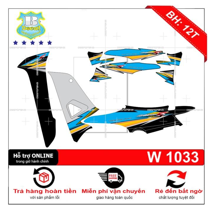 Tem rời wave S 100 2016 xanh đen