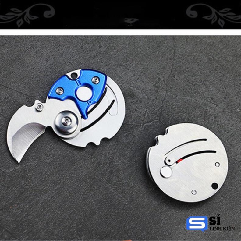 Dao Xếp Hình Đồng Tiền Mini Spider Coin Dùng Làm Móc Khóa Nam - màu ngẫu nhiên