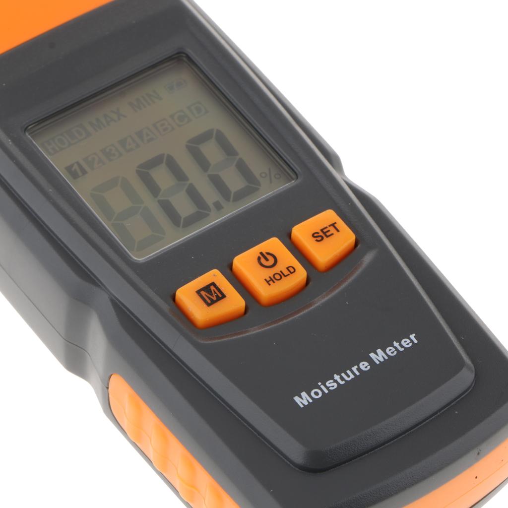GM605 Kỹ Thuật Số Đồng Hồ Đo Độ Ẩm Gỗ 2 Chân Độ Ẩm Bút Thử Gỗ Ẩm Ướt Đầu Báo