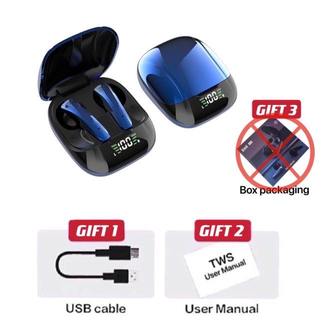 TWS Fone Bluetooth 5.0-Tương Thích Tai Nghe Âm Thanh Nổi Trò Chơi Thể Thao Chống Thấm Nước Auriculares Không Dây Tai Nghe Có Mic Dành Cho Điện Thoại