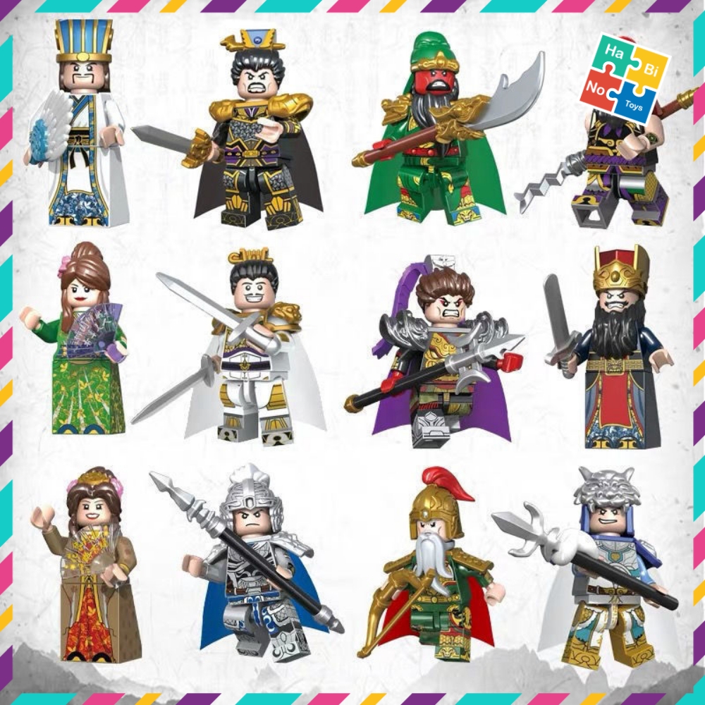 Đồ Chơi Lắp Ráp Minifigures Tướng Tam Quốc Tào Tháo Quan Vũ Gia Cát Lượng Three Kingdoms DK2030