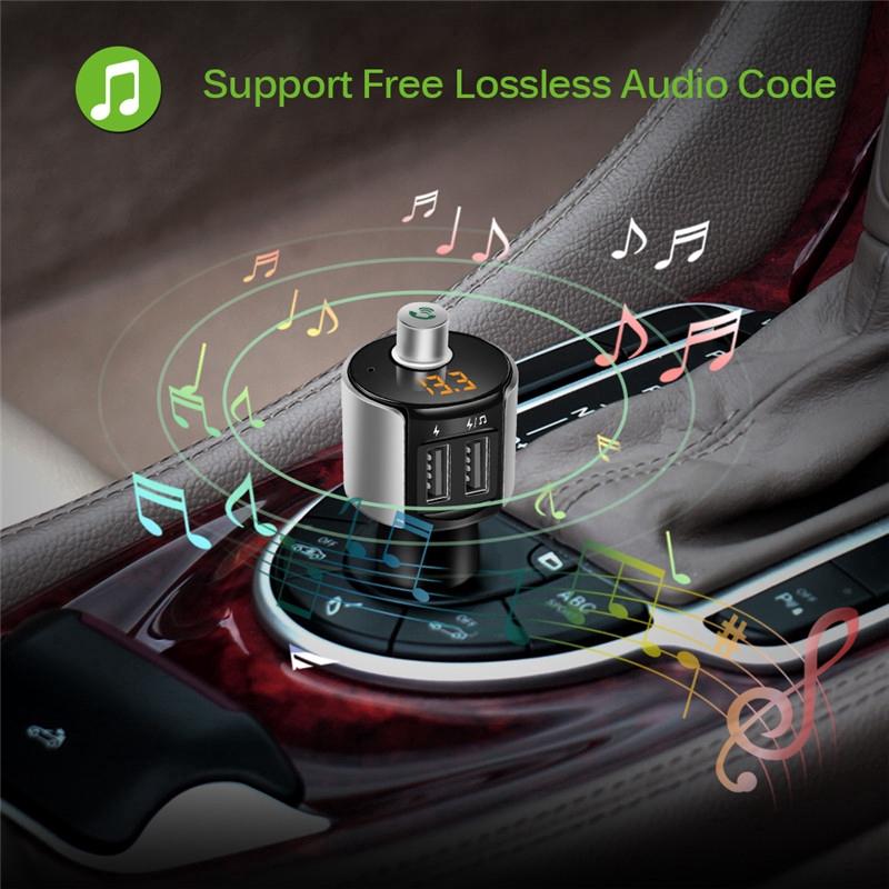 T56 Bộ rảnh tay Bluetooth Bộ chuyển đổi FM Bộ chuyển đổi MP3 Player Bộ sạc USB