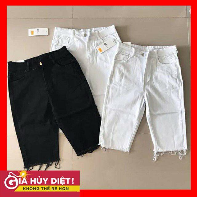 quần ngố bò co dãn, quần legging ngố bò giấy m041