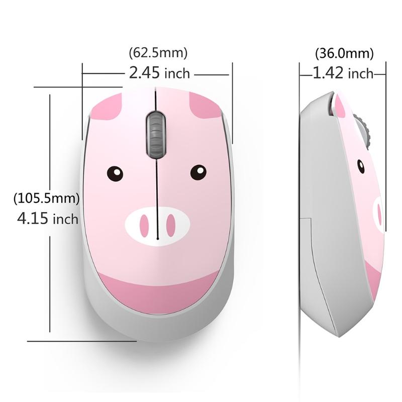 Dễ Thương Chuột Không Dây USB Sạc Mini Tặng Hoạt Hình Máy Tính Silent Click Chuột Dành Cho Trẻ Em