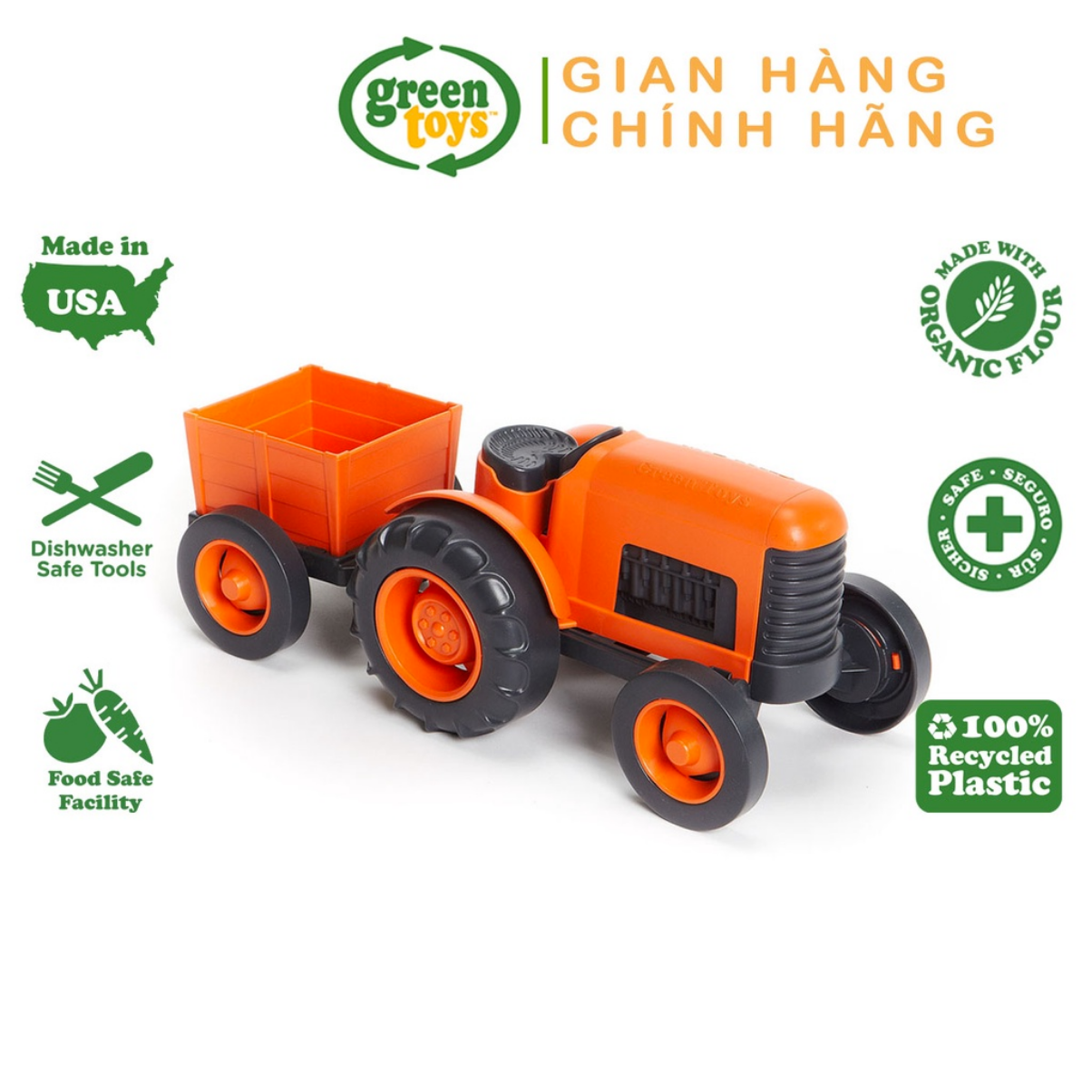 Đồ Chơi Máy Kéo Green Toys Cho Bé Từ 1 Tuổi