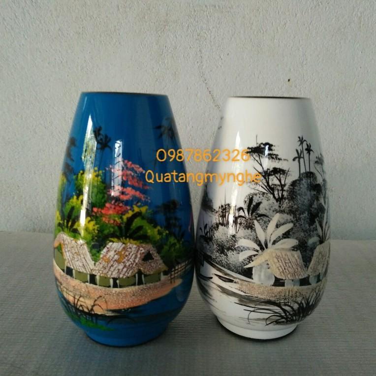 Bình hoa gỗ sơn mài