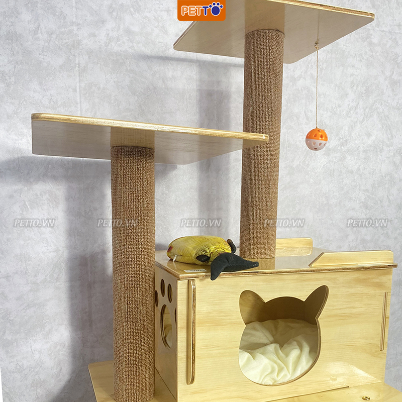 Nhà Cây Cho mèo 2 Tầng Độc Đáo CH005