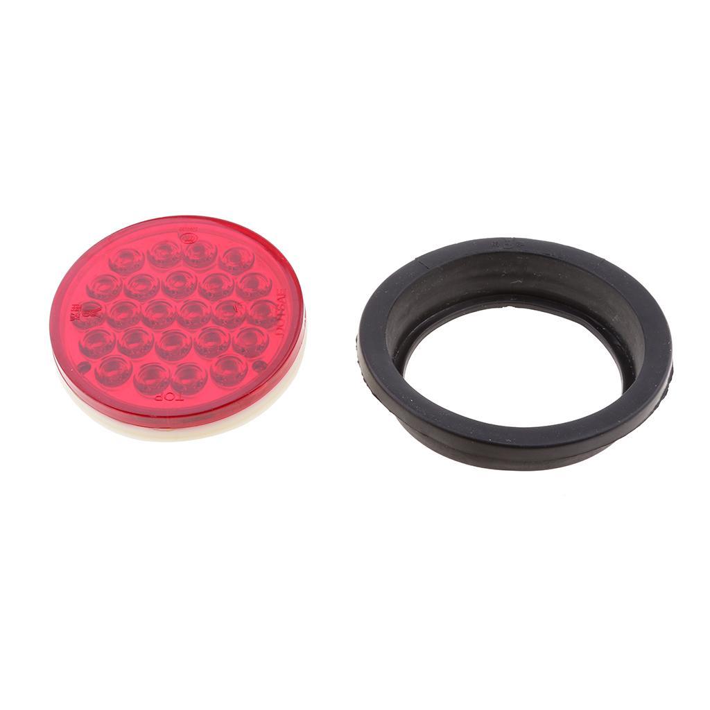 2X High Quality RV Tail Brake Stop Maker Lights 24 LED Red