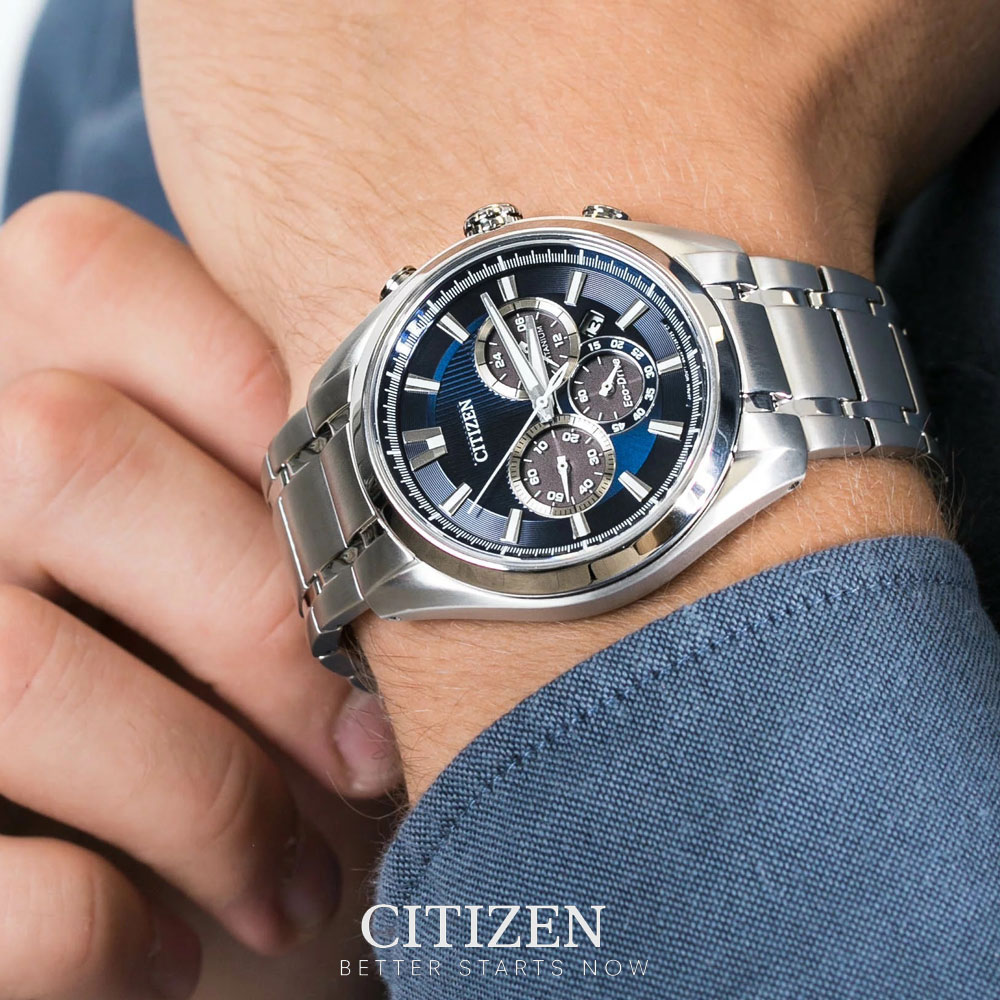 Đồng Hồ Nam Citizen Dây Titanium CA4011-55L - Mặt Xanh (Sapphire)