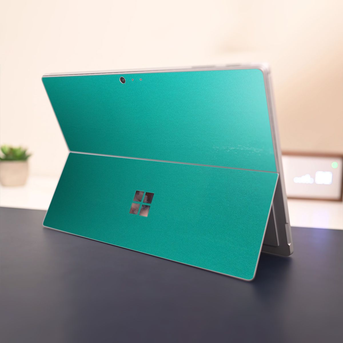 Skin dán hình Aluminum Chrome xanh ngọc cho Surface Go, Pro 2, Pro 3, Pro 4, Pro 5, Pro 6, Pro 7, Pro X