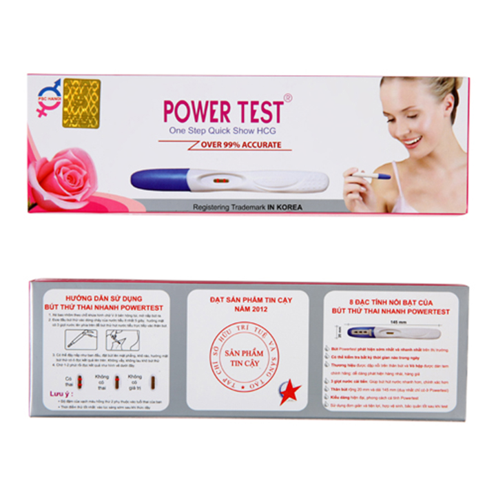 Bộ 3 Bút Thử Thai Nhanh Powertest - 100% Hàng Chính Hãng - Che Tên Sản Phẩm