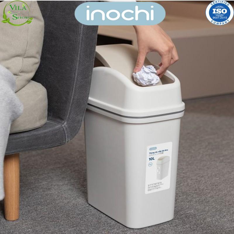 Thùng Đựng Rác, Thùng Rác Nhựa Lắp Lật Có Lõi 15L Inochi Đạt Tiêu Chẩu Xuất Nhật, Châu Âu EU