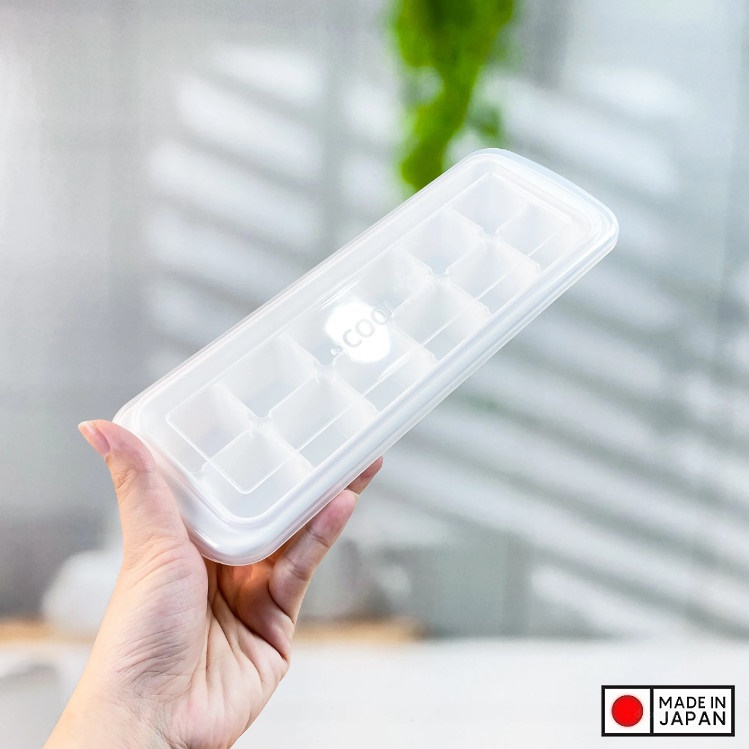 Combo 2 khay làm đá 12 viên có nắp Inomata 