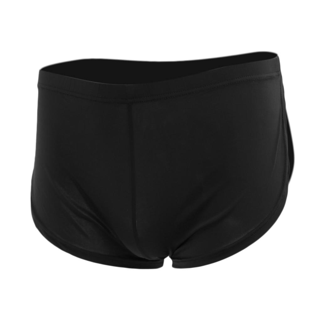 Soft Comfy Mens Side Split Solid Briefs Bulge Pouch Boxers Low Rise Sports Home Underwear Panties