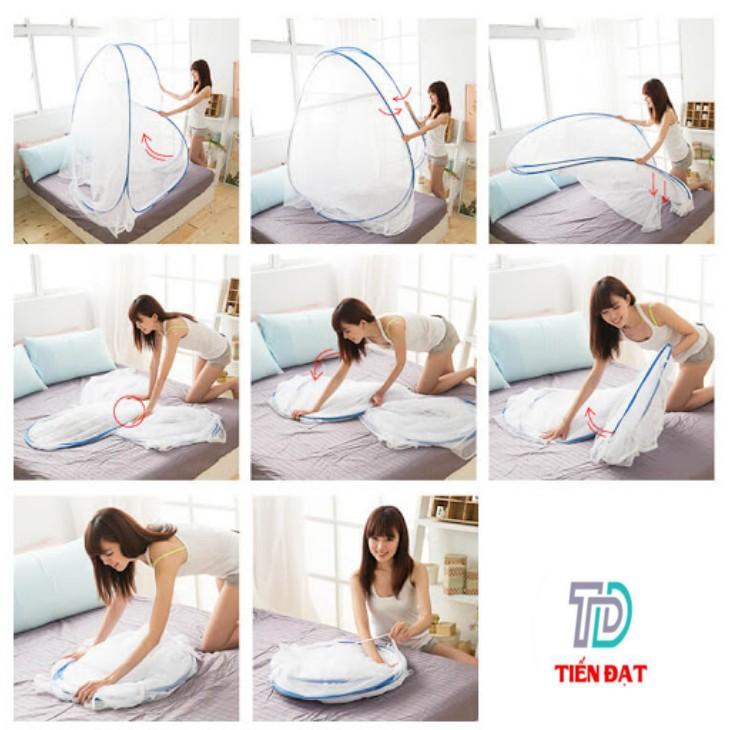 Màn chụp tự bung đỉnh rộng , mùng chụp dành cho người lớn tiện dụng