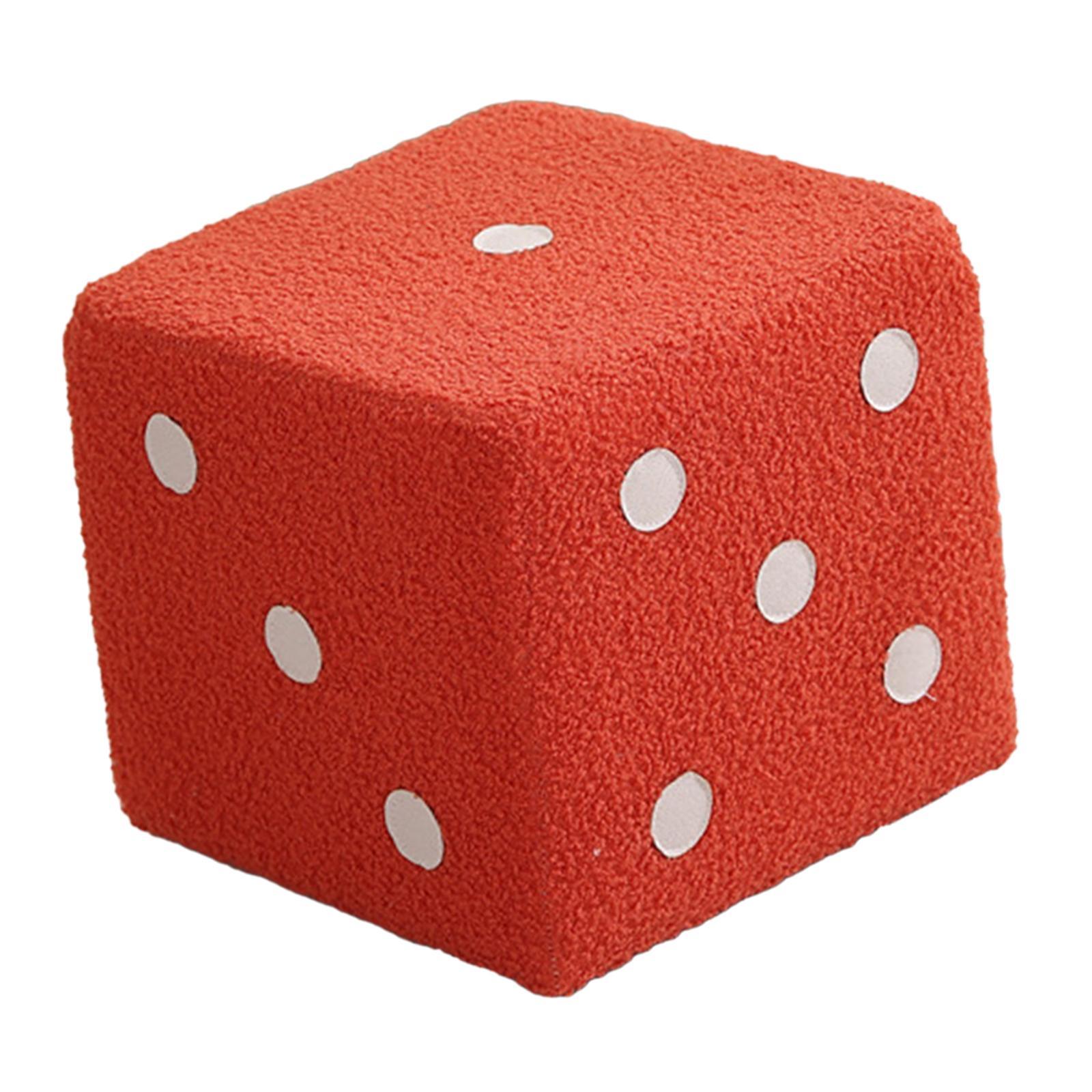 Dice Cubic Foot Stool Small Dice Cube Ottoman for Apartment Entryway Bedside