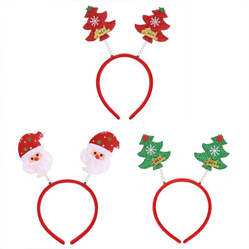 【shiny b&amp;s】Christmas Headbands Christmas tree Hair Pins for kids and Women Party Headwear holiday Decoration Hair Accessories
