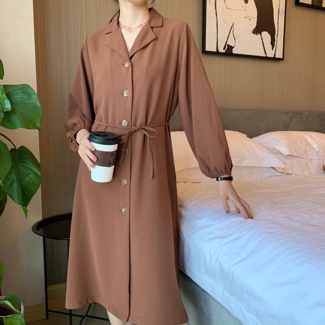 Váy suông cổ vest sang chảnh cho quý cô