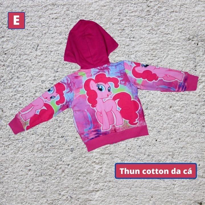 Áo khoác bé gái hình ngựa Pony từ 11-43kg - Áo lạnh nữ - PONY - Thun cotton da cá in 3D cực chất- Hương Nhiên