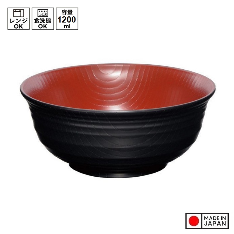 Tô nhựa tròn vân gỗ Yamanaka Ø183mm - Hàng nội địa Nhật Bản