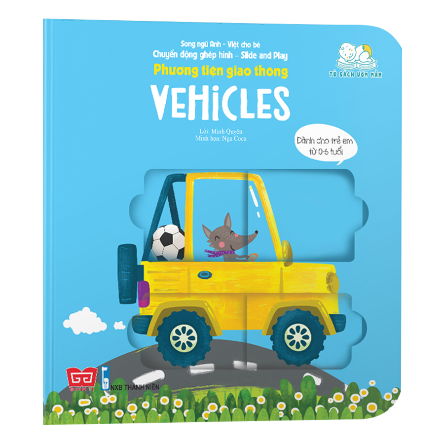 Sách Tương Tác - Chuyển Động Ghép Hình - Slide And Play - Phương Tiện Giao Thông - Vehicles