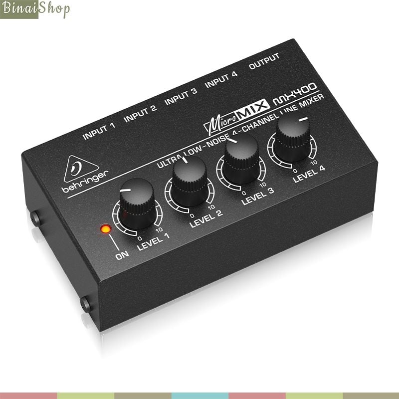 Behringer MX400 - Bộ Trộn Âm Thanh 4 Kênh Chuyên Dụng Cho Studio, Biểu Diễn Và Podcast - Hàng Chính Hãng