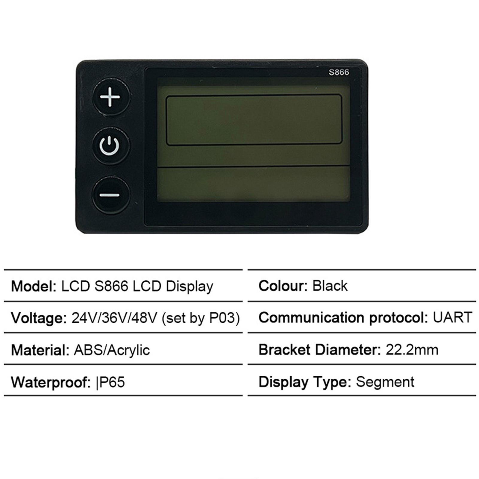 Motor Brushless Controller LCD Panel Aluminium Steady Speed Professional Durable Lightweight Sensitive Control Components for Electric Bike