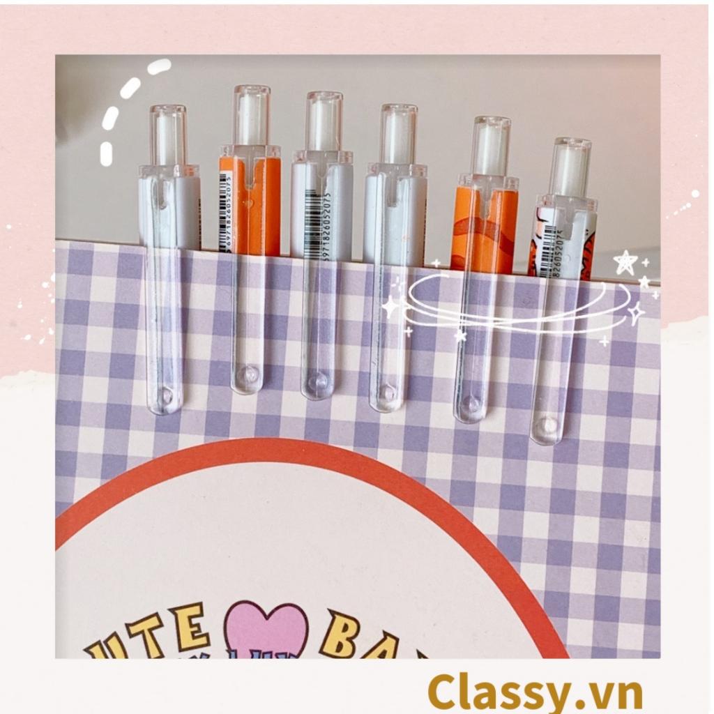 Bút gel Classy bấm 0.5mm họa tiết con hổ tết, tùy chọn cho sinh viên/nhân viên văn phòng PK1147