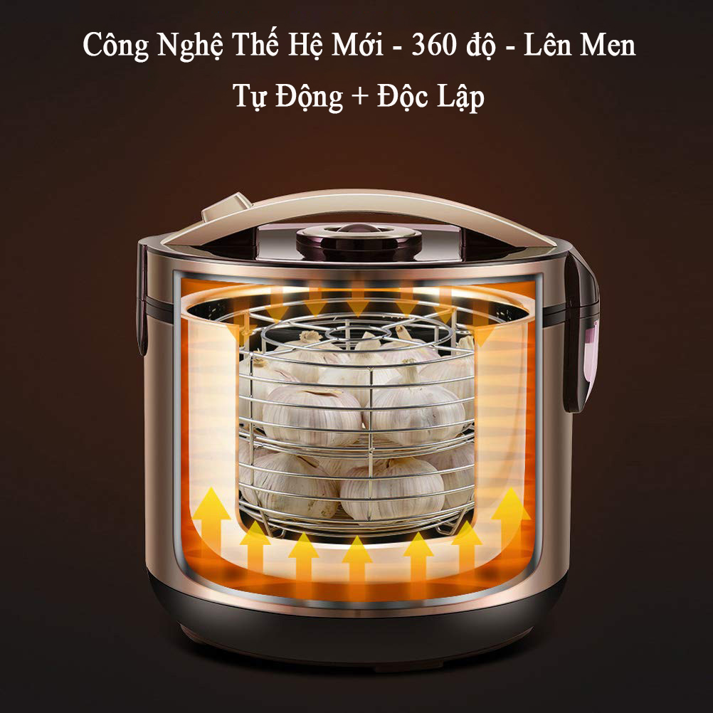 Máy lên men thực phẩm Anzhik 6 lít AZK-186 thế hệ mới - làm tỏi đen, sữa chua, yogurt, đậu nành(natto), enzyme trái cây, vang ngọt, kim chi - Hàng Chính Hãng