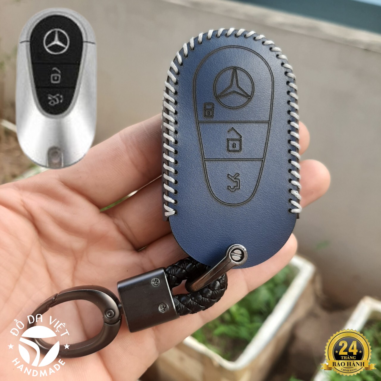(giá sốc) Bao da chìa khoá Mec C-Class, E-Class, S-Class W223 (dòng mới 2022-2024), bao da chìa khoá Mercedes