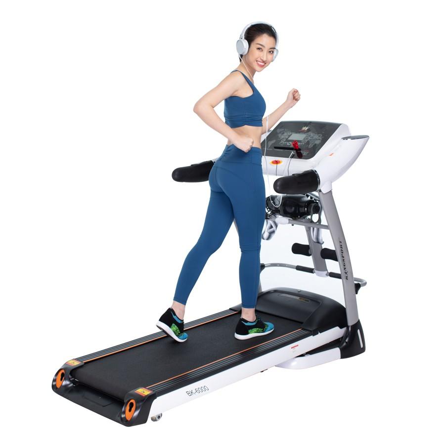 Máy chạy bộ KINGSPORT BK-6000 đa năng có chức nâng dốc tự động, kèm theo đai massage và thanh gập bụng