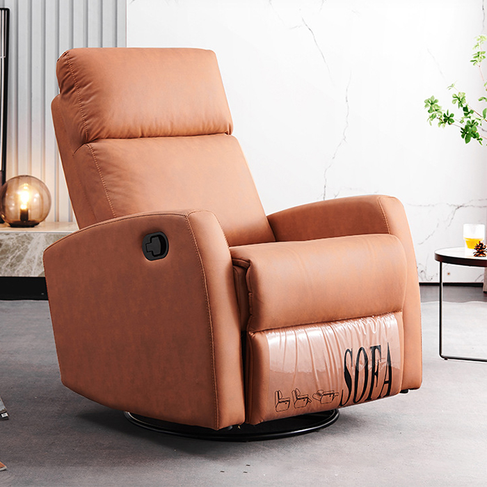 Ghế Sofa Thư Giãn Bọc Da Cao Cấp Điều Chỉnh Gác Chân Thông Minh Chân Ghế Xoay Tròn Được Thiết Kế Đơn Giản Hiện Đại Sang Trọng