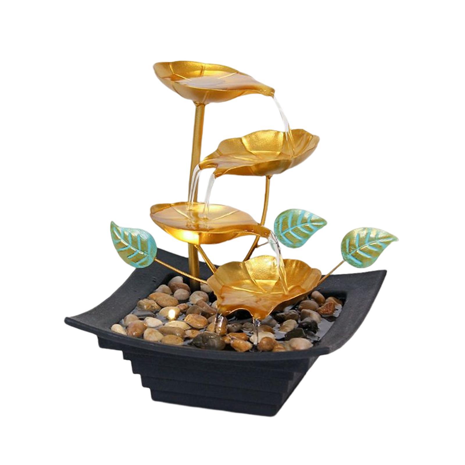 Desktop Waterfall Fountain Indoor Relaxation Tabletop Fountain for Bedroom