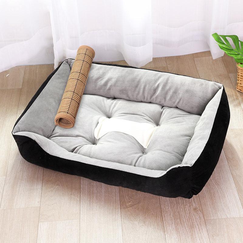 Phong cách mới nhất cũi chó bốn mùa đa năng có thể tháo rời và giặt được thảm mùa đông ấm mèo cũi giường cho chó cưng lớn chó nhỏ đồ dùng cho thú cưng