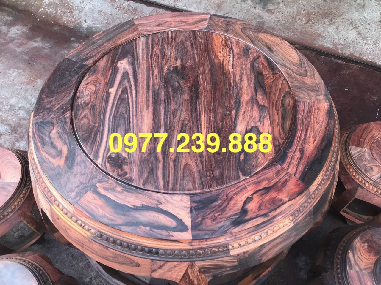 Bộ đôn trống gỗ trắc lào