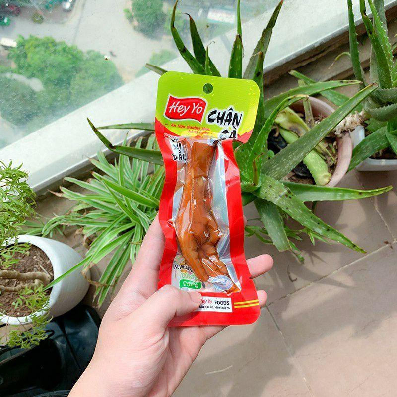 Chân gà cay ướp xì dầu heyyo 80g đồ ăn vặt chân gà Việt Nam giai giòn sần sật an toàn vệ sinh thực phẩm
