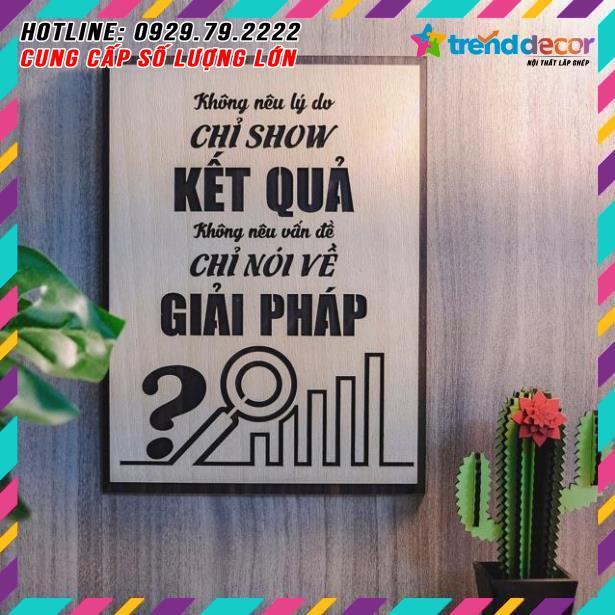 Tranh treo tường Gỗ trang trí phòng tạo động lực - Không nên lý do, chỉ show kết quả TRENDDECOR.VN