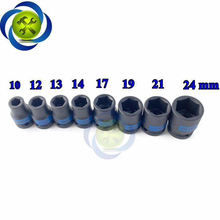 Bộ tuýp đen ngắn loại 1/2 Kingtony 4408MP 8 chi tiết có hộp