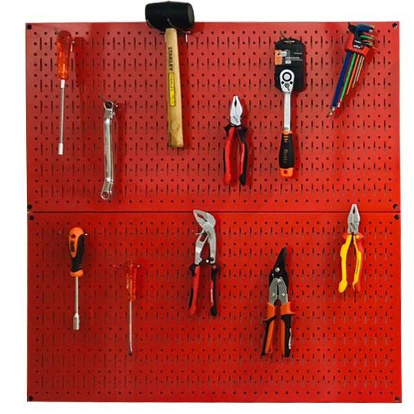 Tấm lưới Pegboard treo tường màu đỏ FBN 2 tấm