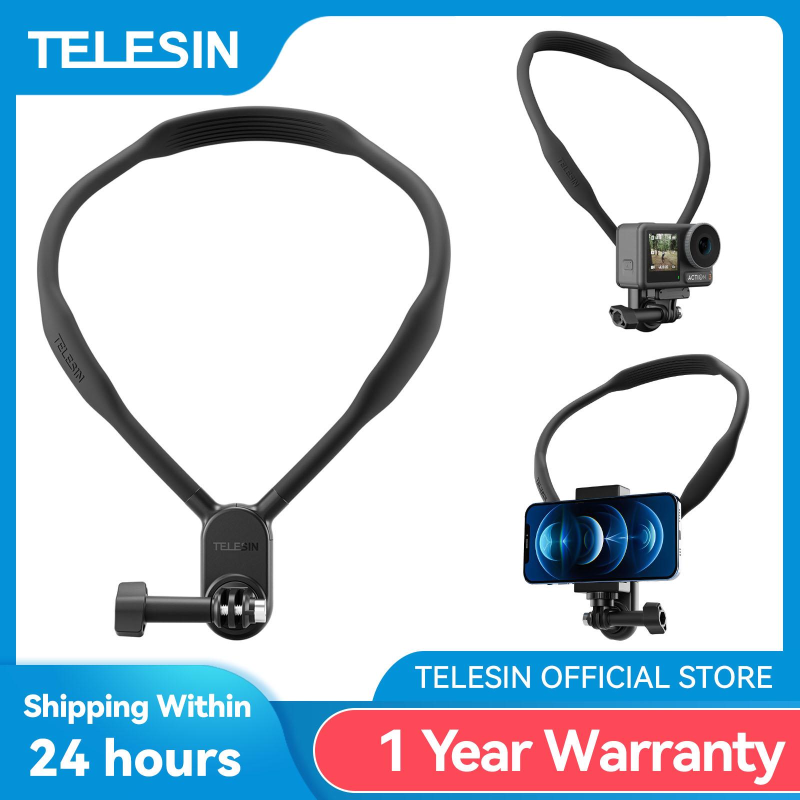 Telesin New giữ Mount Mount Mount For GoPro Hero 11 10 9 8 7 6 5 Insta360 Dji Osmo Action Silicone Action Camera Phụ kiện