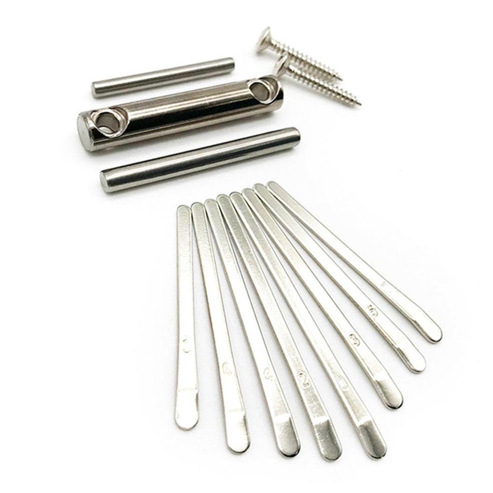 Key of Kalimba, Thumb Piano Kalimba Bridge ,Saddle 8 Key Set, DIY Spare Parts for 8-Key Thumb Piano Silver