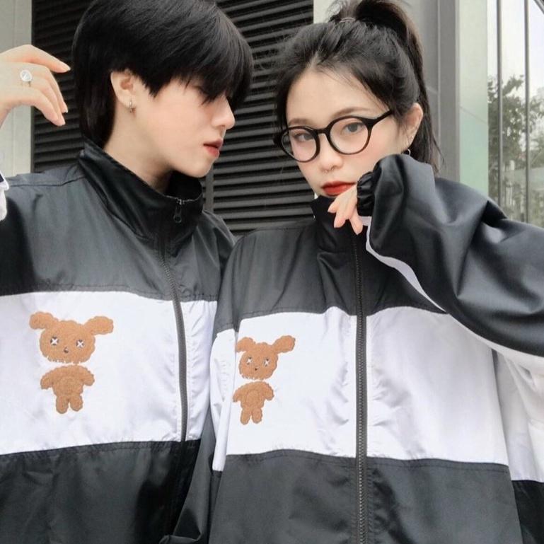 Áo Khoác Dù Nam Nữ Unisex - Áo Khoác Jacket Bombers GẤU Siêu Hot, Áo khoác nam nữ Ullzang Basic có form rộng XL