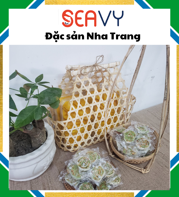 Đặc Sản Nha Trang - Kẹo Dừa Lá Dứa Cuộn Hộp Seavy 200G