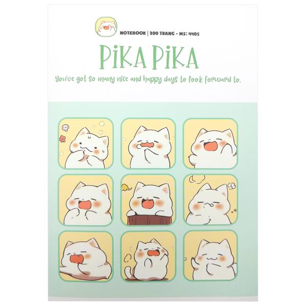 Tập Sinh Viên Pika Pika - Kẻ Ngang - 200 Trang 70gsm - Hải Tiến 4405 (Mẫu Bìa Giao Ngẫu Nhiên)