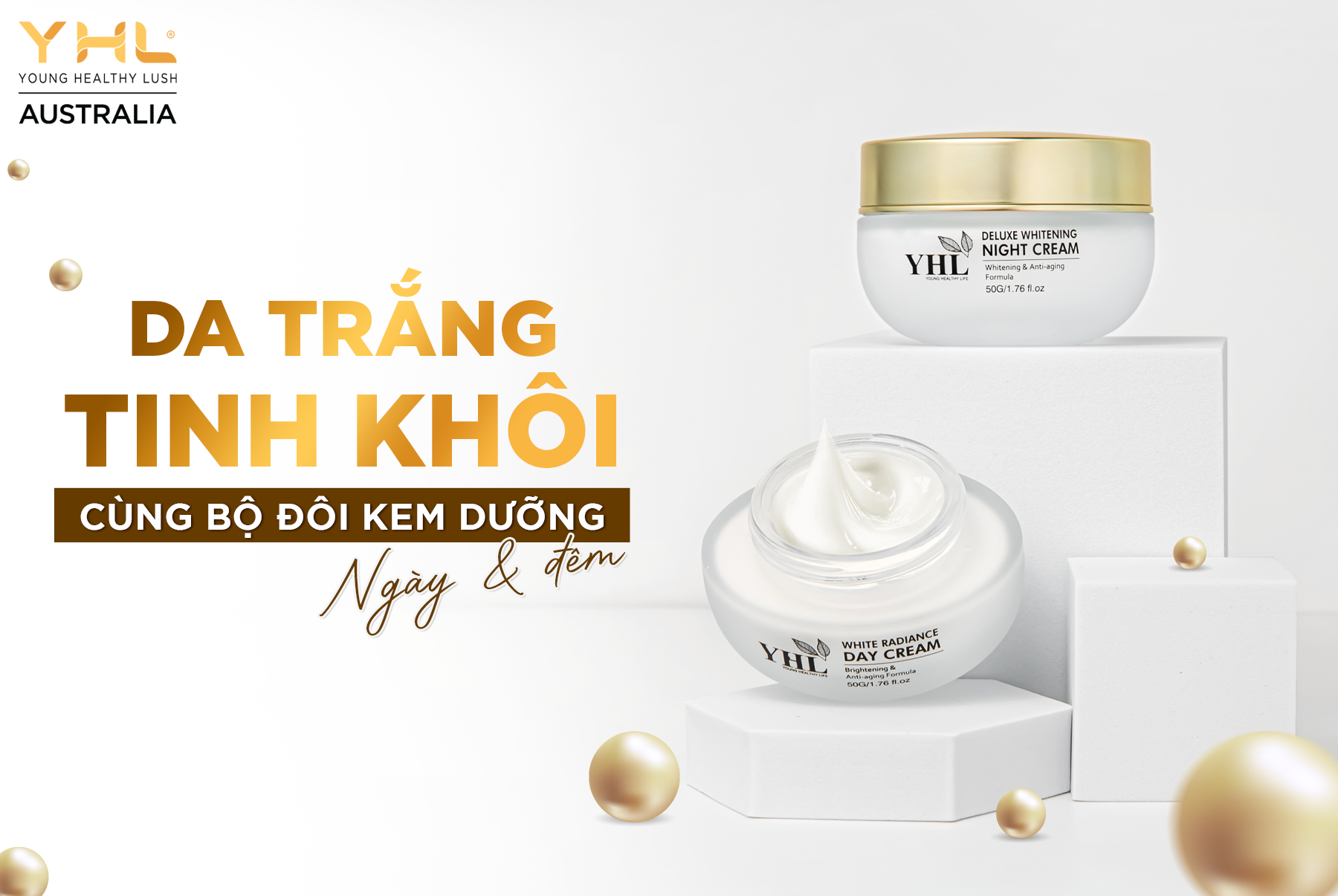 Kem dưỡng trắng da ban ngày Úc YHL 50g