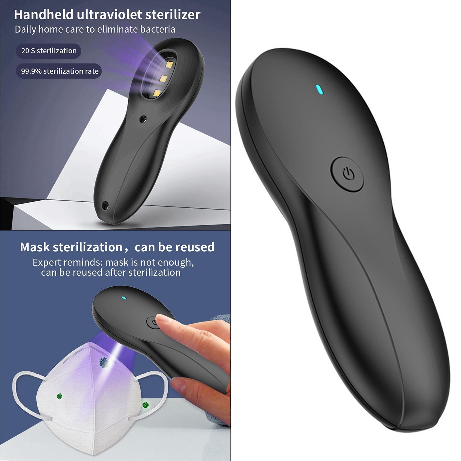 Hand-Held UV Light Sanitizer with 3 LED for Car Travel Office