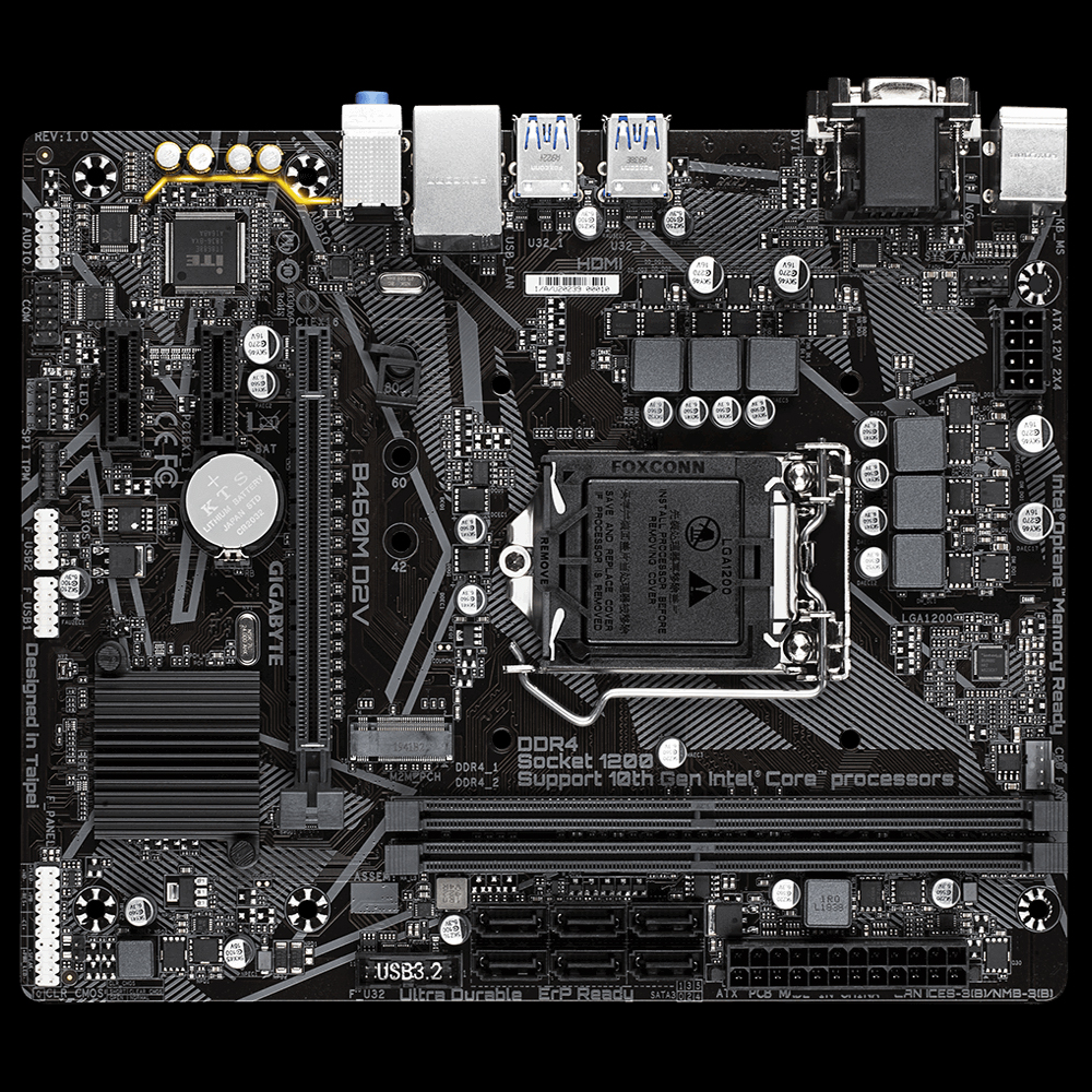 Mainboard Gigabyte B460M D2V-Hàng chính hãng