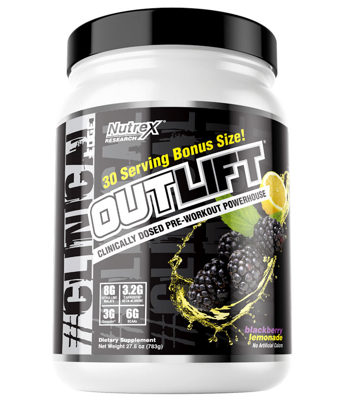 Nutrex Outlift Pre-Workout 30 Liều, Tăng Sức Mạnh Sức Bền, Năng Lượng Trước Tập, Citrulline, BCAA, Creatine, Beta-Alanine, Taurine