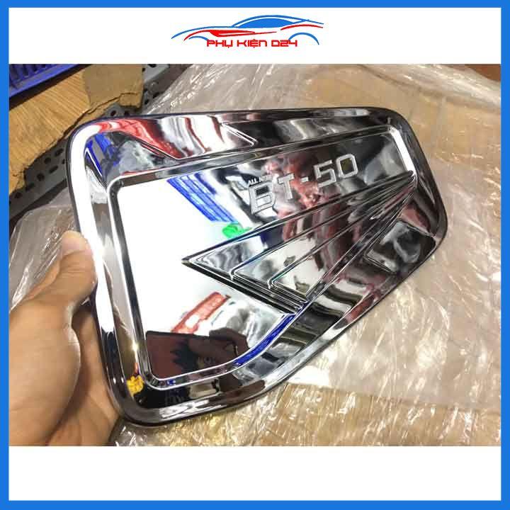 Ốp nắp xăng BT-50 2022-2023 mạ crom bảo vệ chống trầy trang trí ô tô