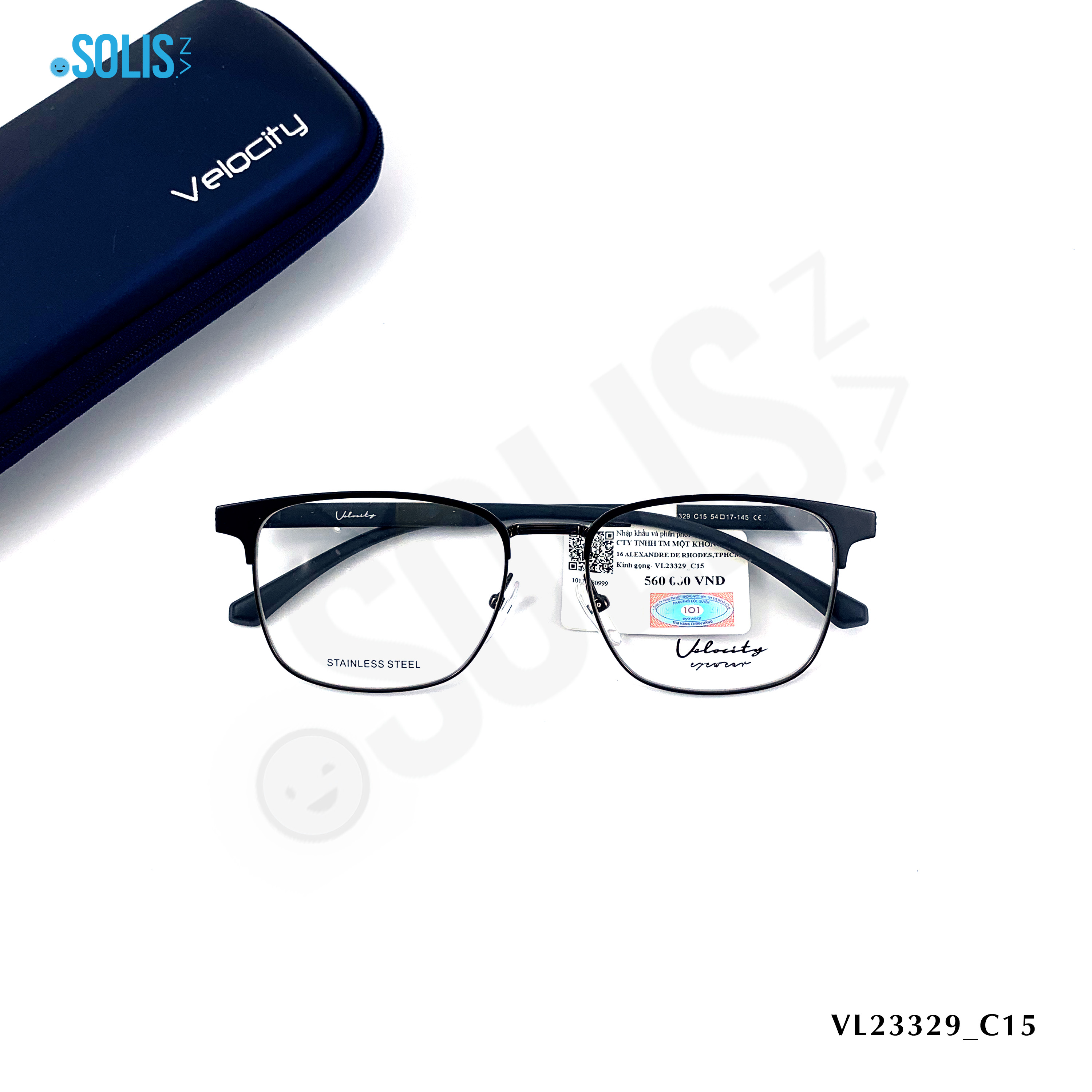 Gọng kính kim loại hiệu Velocity VL23329 - KÍNH KIM LOẠI HIỆU VELOCITY VL23329 KÍCH THƯỚC 54-17-145